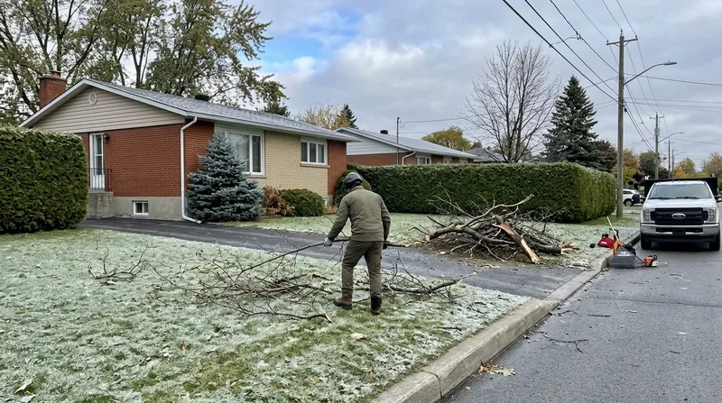 Nettoyage après tempête et verglas Brossard