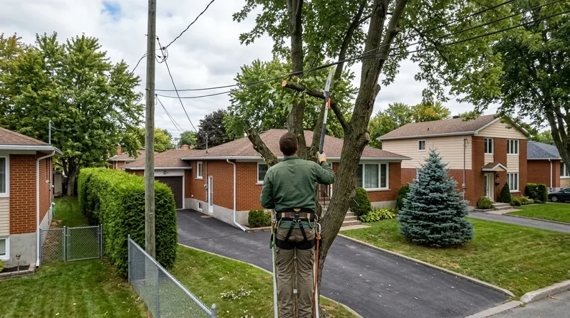 Dégagement d'arbres près des fils Brossard