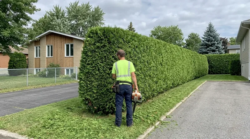 Taille de haie de cèdres Brossard
